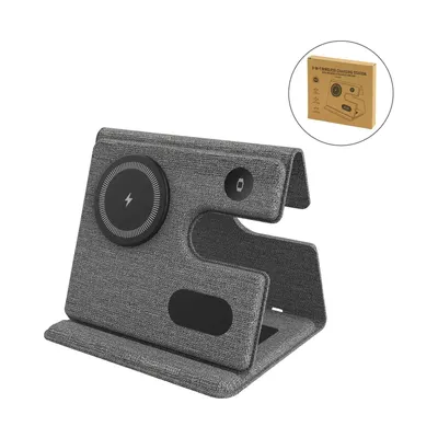 Foldable Wireless Fast Charging Station for Phone Watch Earbuds