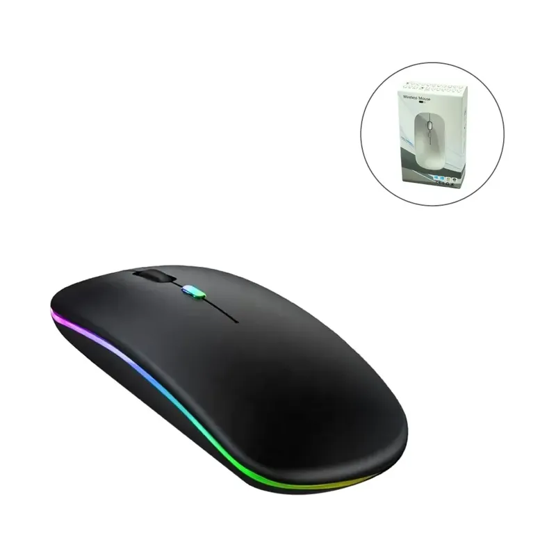Wireless Slim LED Mouse, Rechargeable & Silent