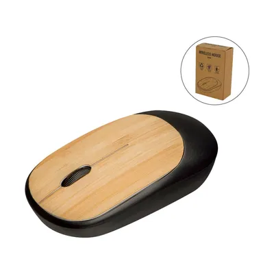 Bamboo Wireless Mouse in Black Color