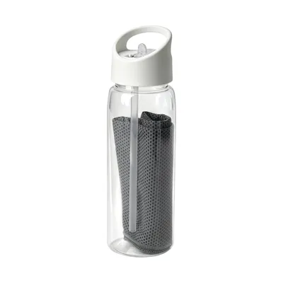 rPET cooling towel packed in a bottle, 800 ml