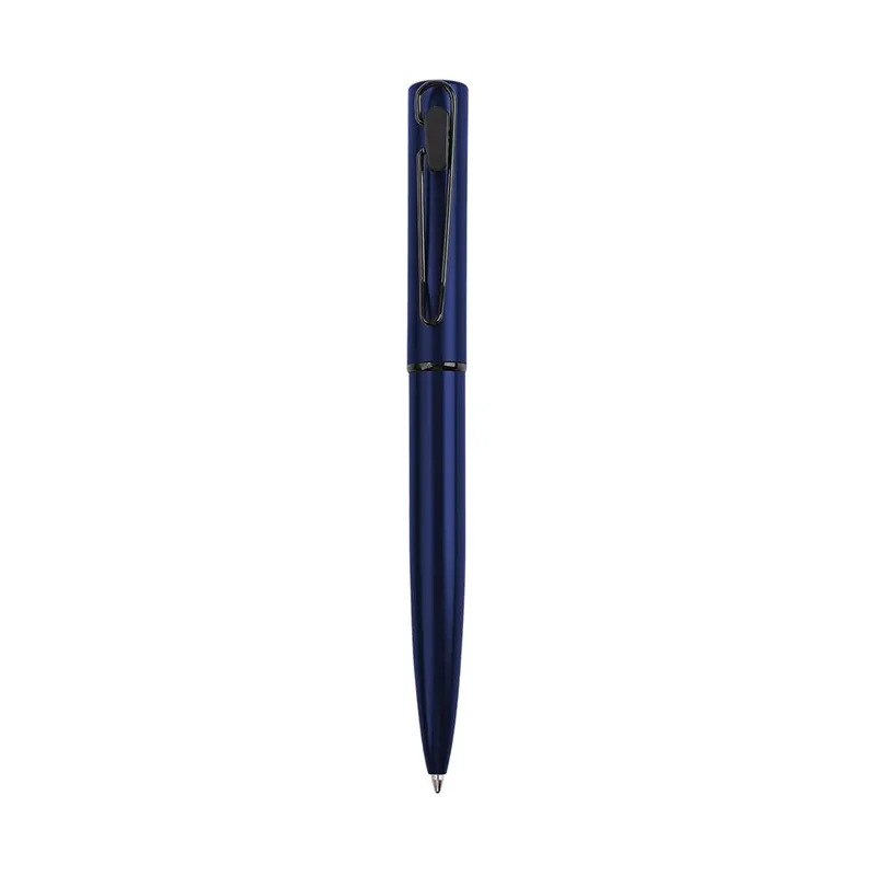 Short metal pen in royal blue or black
